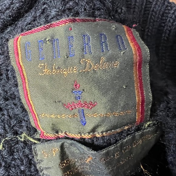 Vintage Cable Knit Oversized Wool Cotton Sweater Chunky Cozy Aran Preppy Pocket - Picture 5 of 8